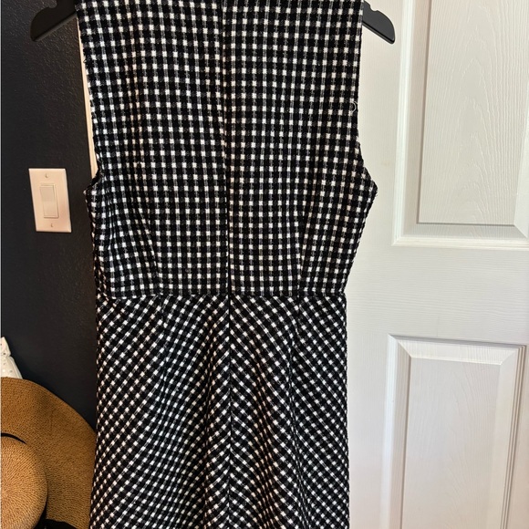 Lulu's Black and White Checkered Midi Dress - Picture 4 of 13